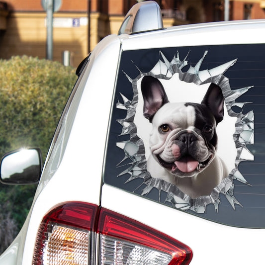 Frenchie Love Car Sticker - Share Your Canine Affection