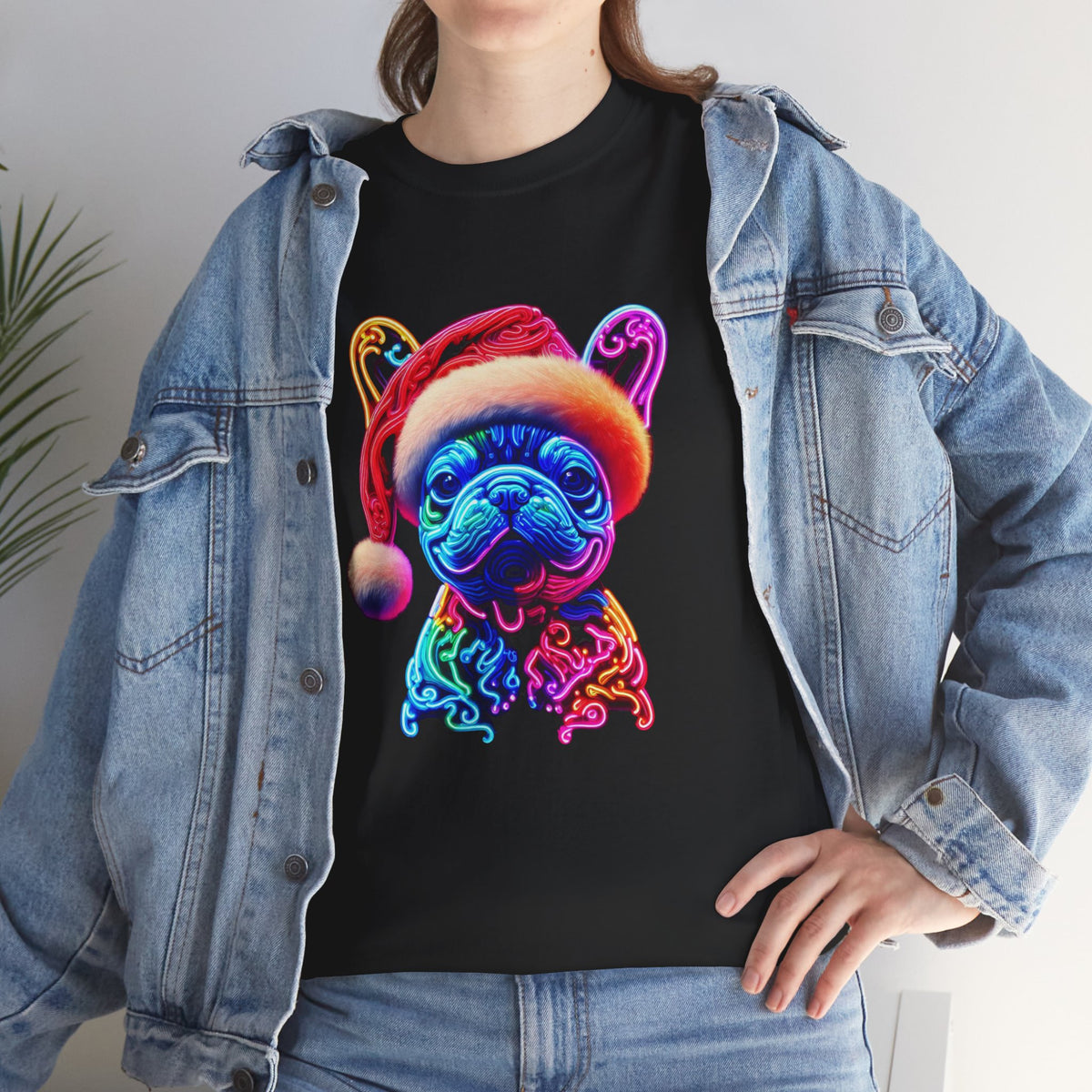 Camiseta unisex de algodón "Mis vibraciones navideñas"