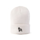 Embroidered Knitted Hats with Frenchie Name (personalized)