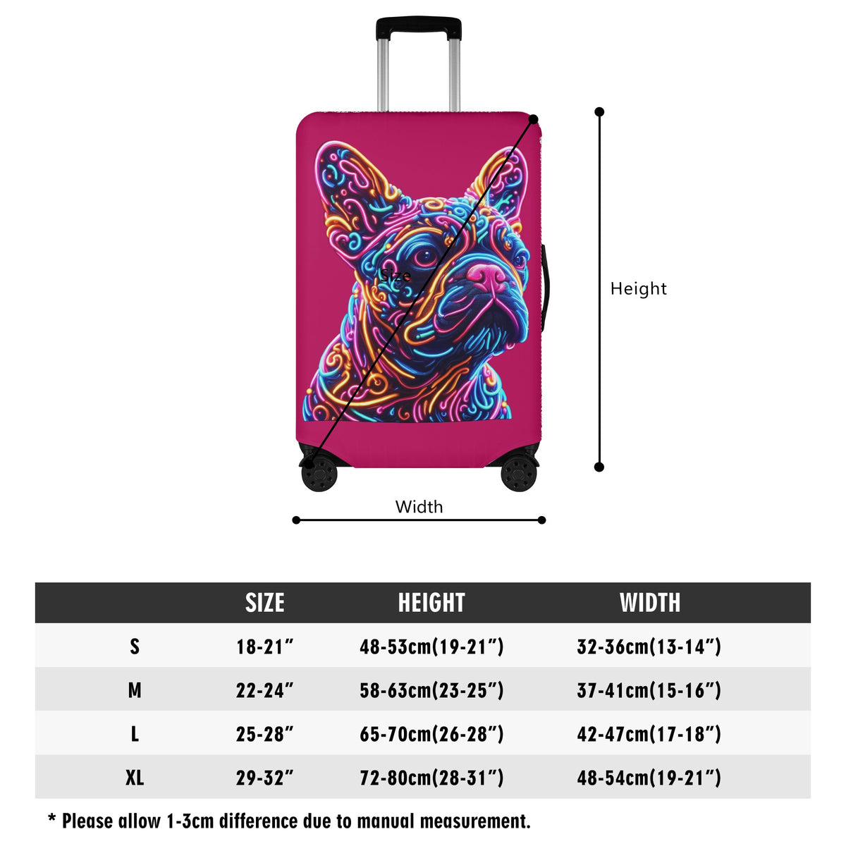 Funda de equipaje estilo neón