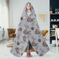 Custom Hooded Blanket with Frenchie's Image  - Hooded Blanket