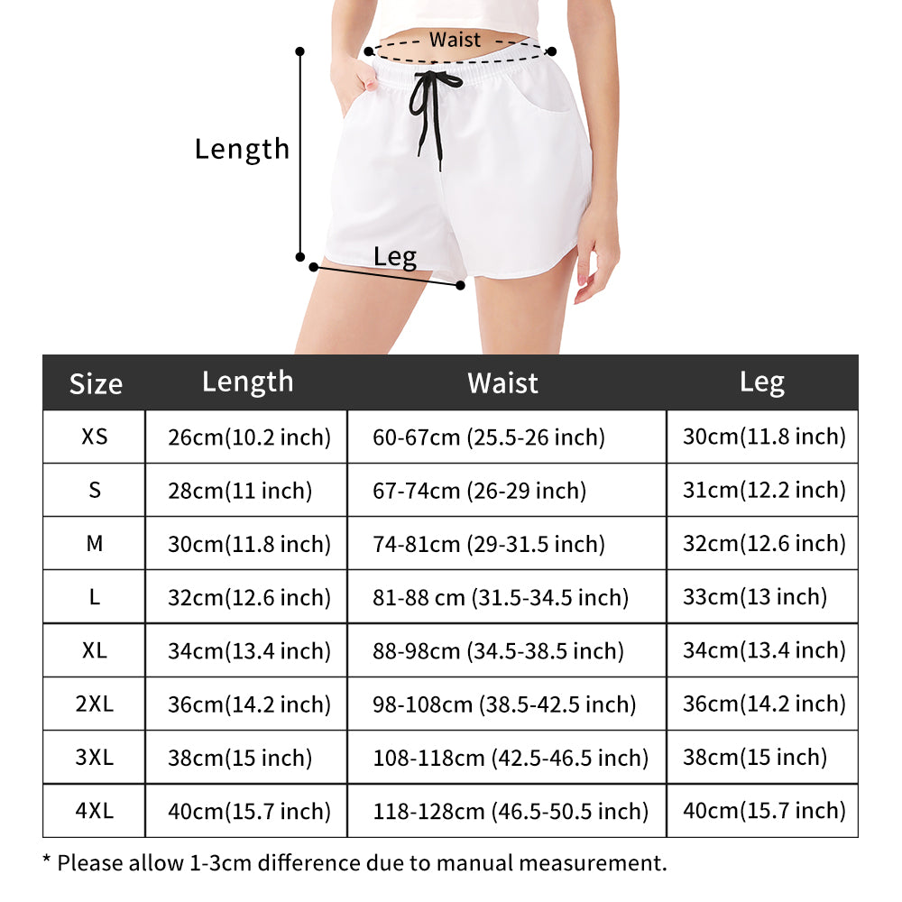 Custom Womens Beach Shorts with French Bulldog Name