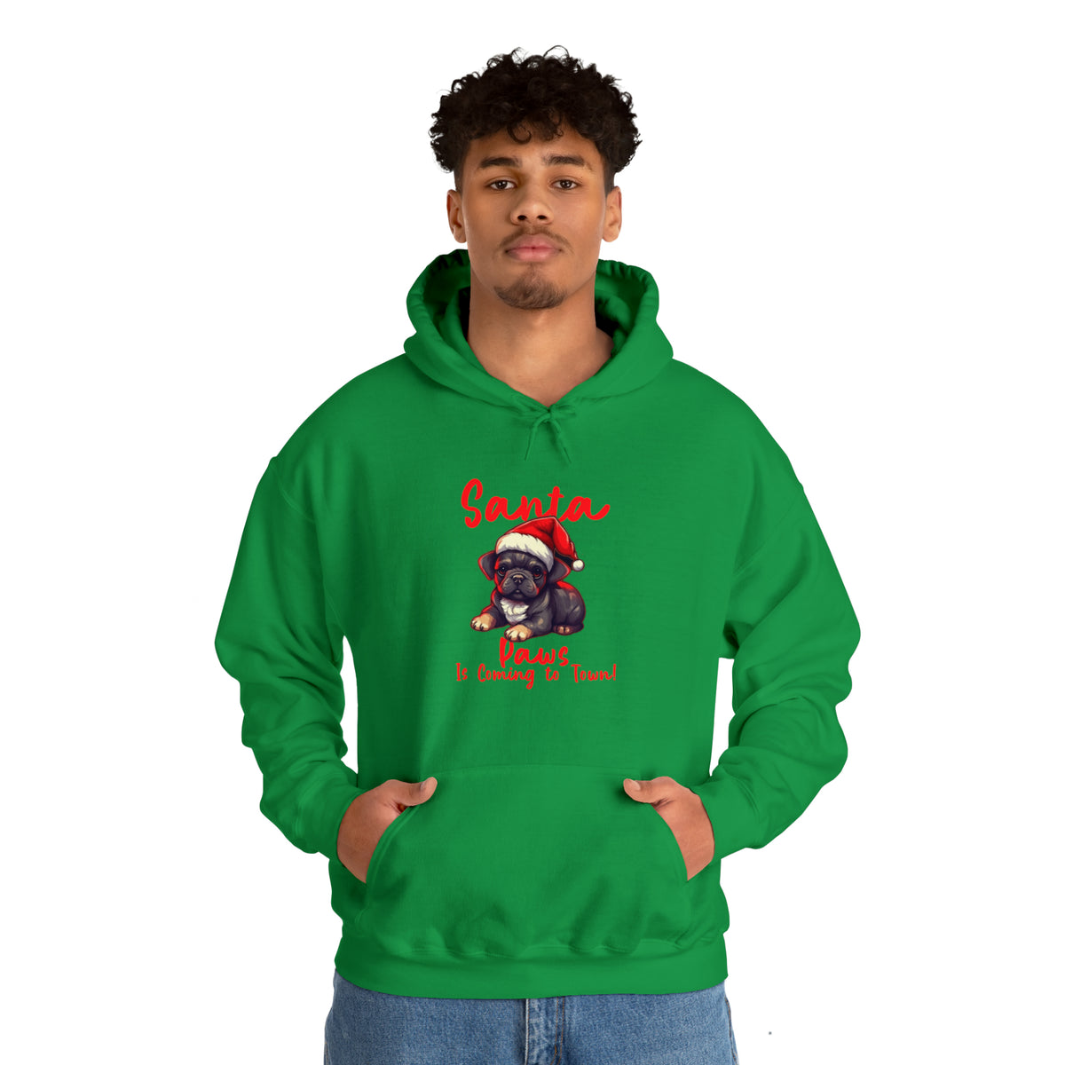 Sweat à capuche unisexe Père Noël en ville