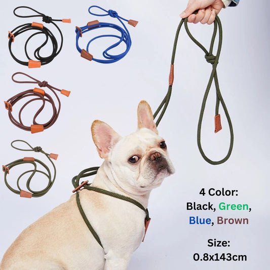 PawPilot Frenchie Collar Leashes All-in-one Harnesses Adjustable Walking Rope