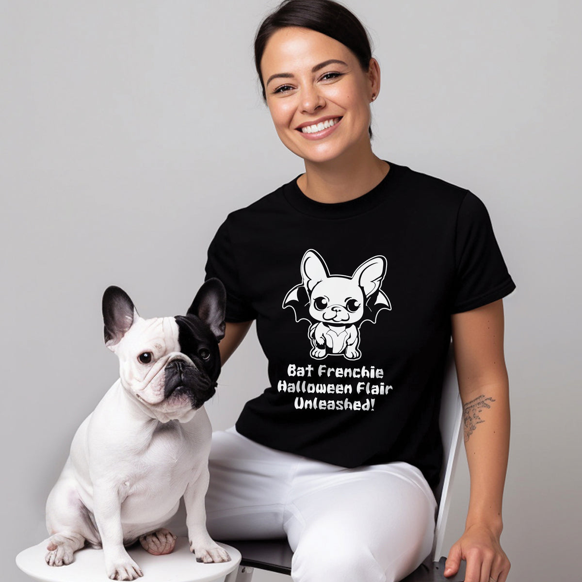Bat-Inspired Frenchie Halloween - Unisex T-Shirt