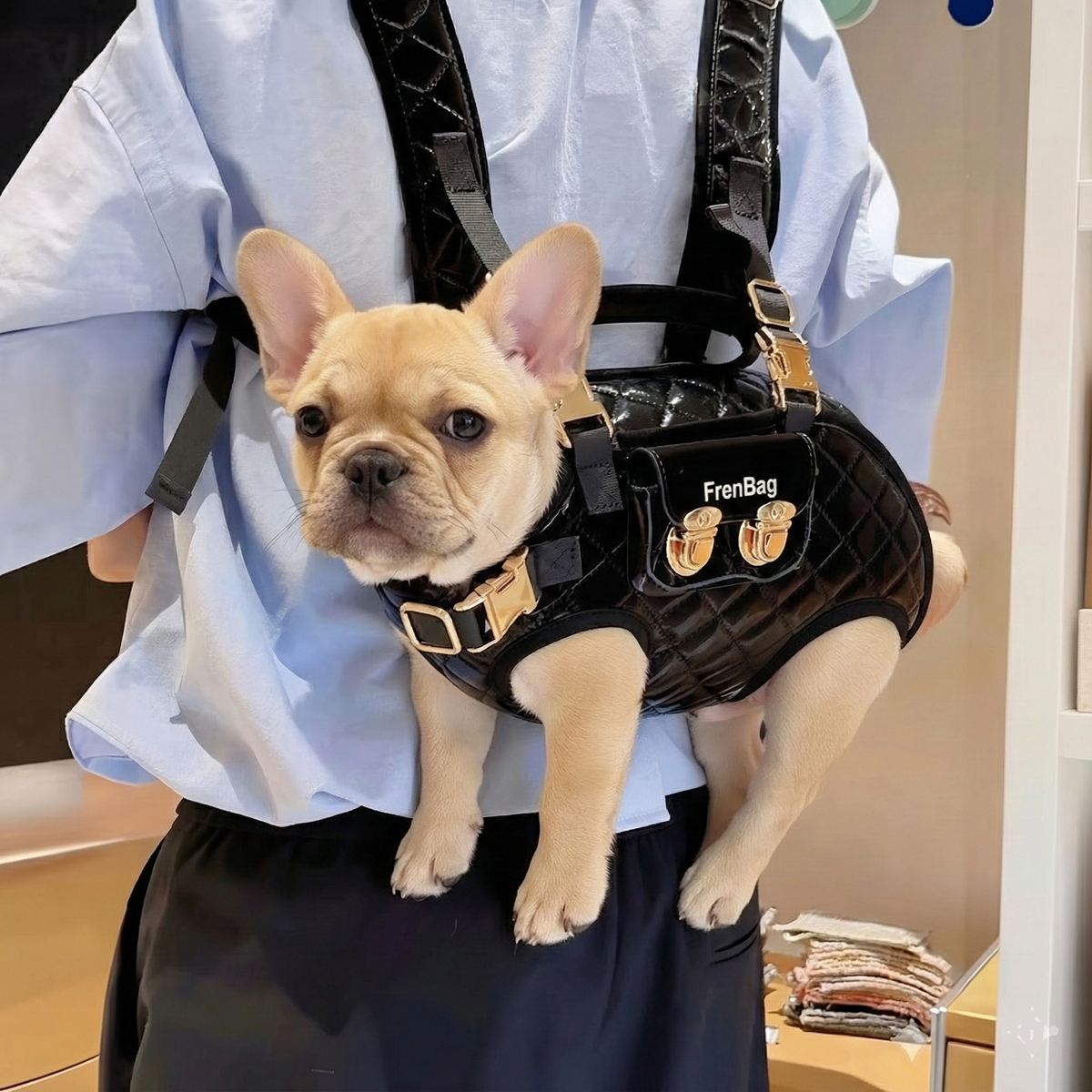 FrenBag Frenchie Backpack Carrier – Ergonomic Breathable Travel Dog Carrier