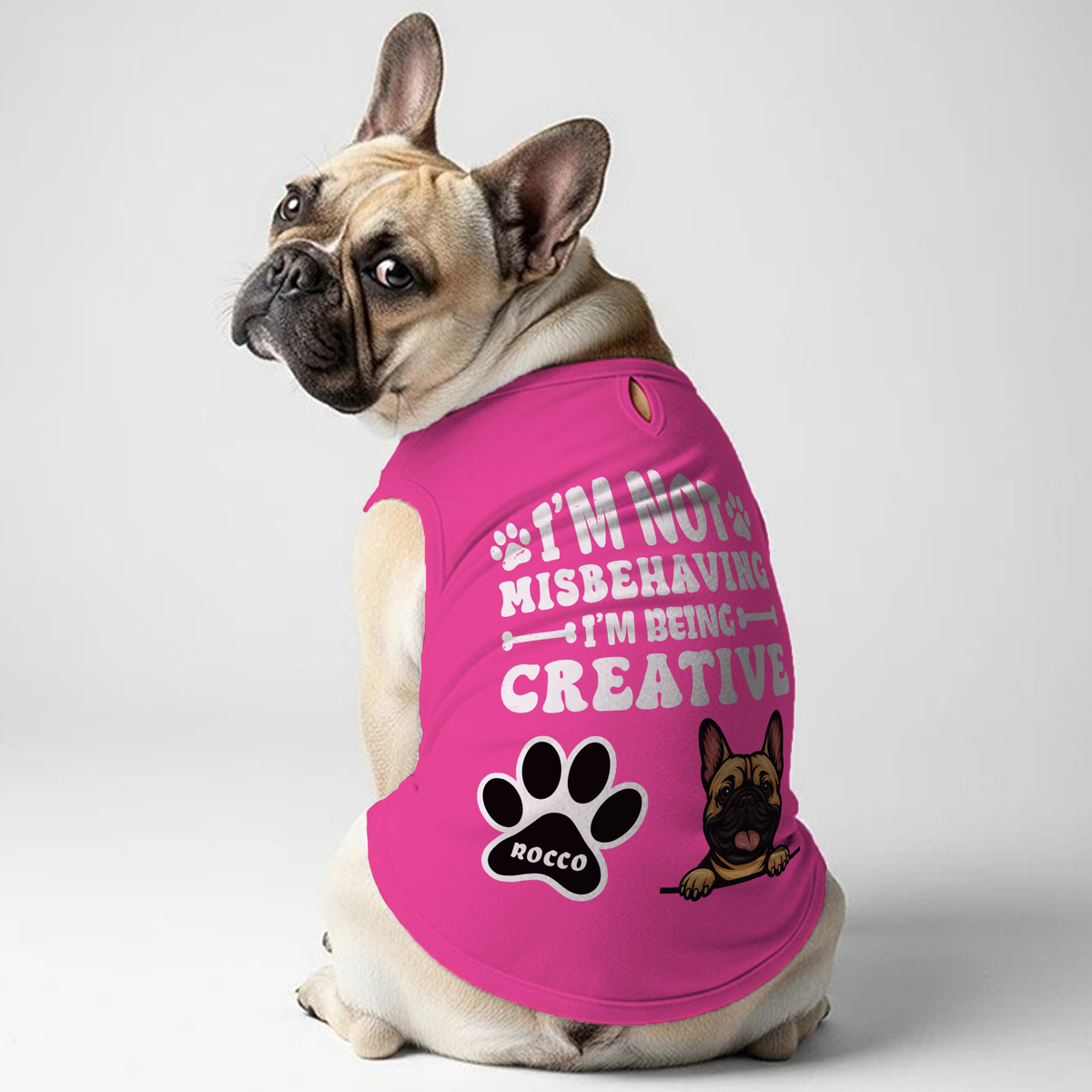 Soy creativo - Camiseta personalizada de bulldog francés | Camiseta personalizada para bulldog francés