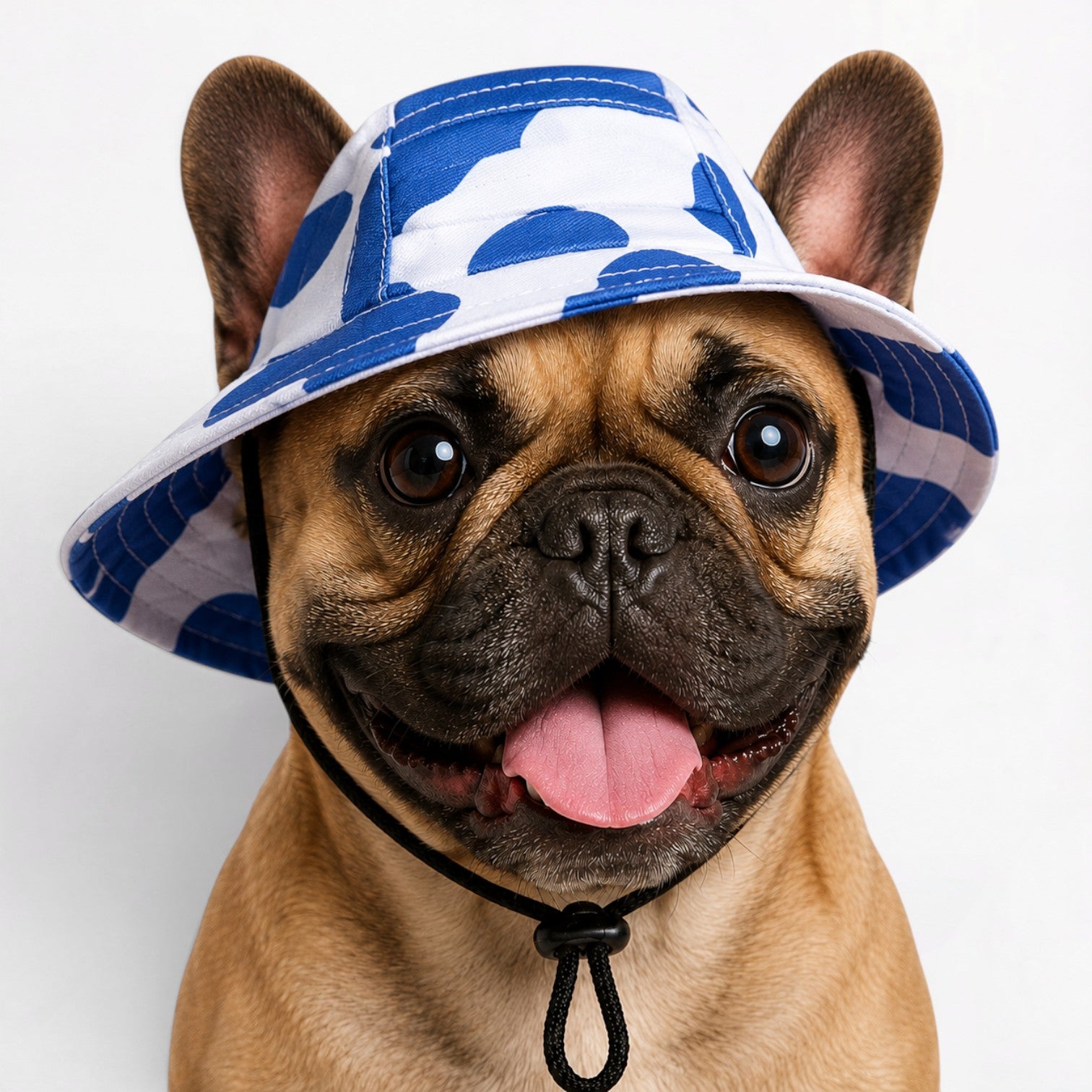Pawora French Bulldog Printed Hat – Adjustable Ear Opening Dog Sun Cap
