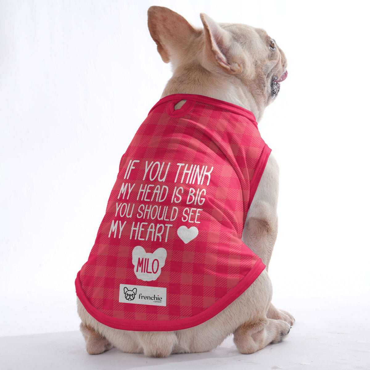 T-shirt personnalisé pour bouledogues français avec le nom de votre chiot - Frenchie Shop Original
