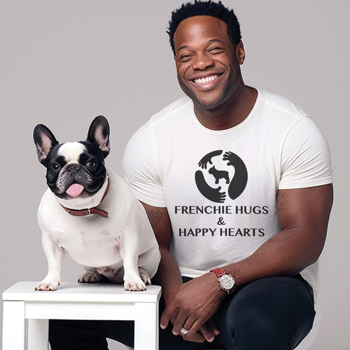 Frenchie Hugs - Unisex T-Shirt