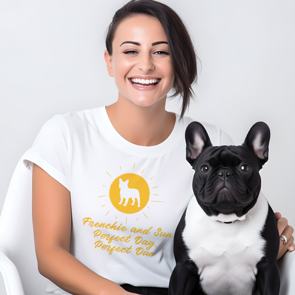 Frenchie and the sun - Unisex T-Shirt
