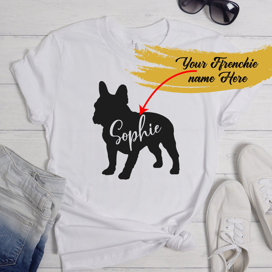 personalized  T-shirt with Frenchie Name - Unisex Tshirt