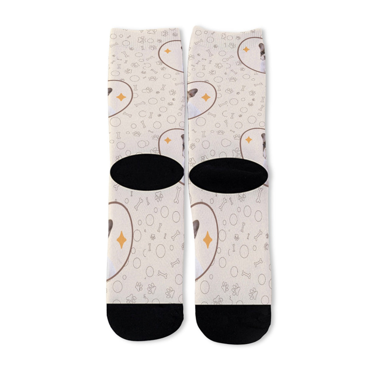 Chaussettes personnalisées avec photo Frenchie