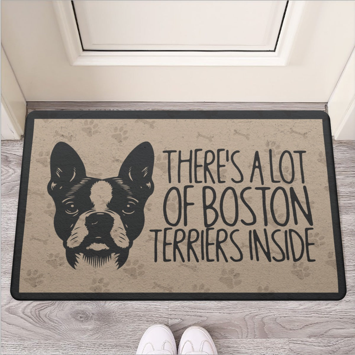 Boomer Door Mat for Boston Terrier lovers
