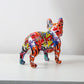 Resin Colorful French Bulldog Statue - Frenchie Bulldog Shop