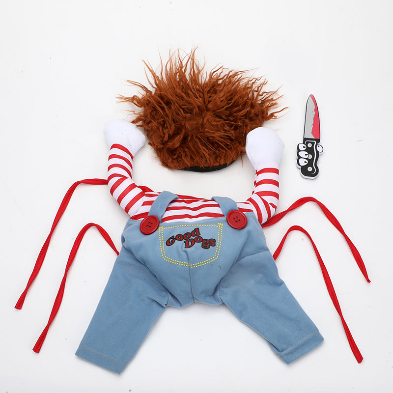 Funny Chucky Costume For French Bulldog