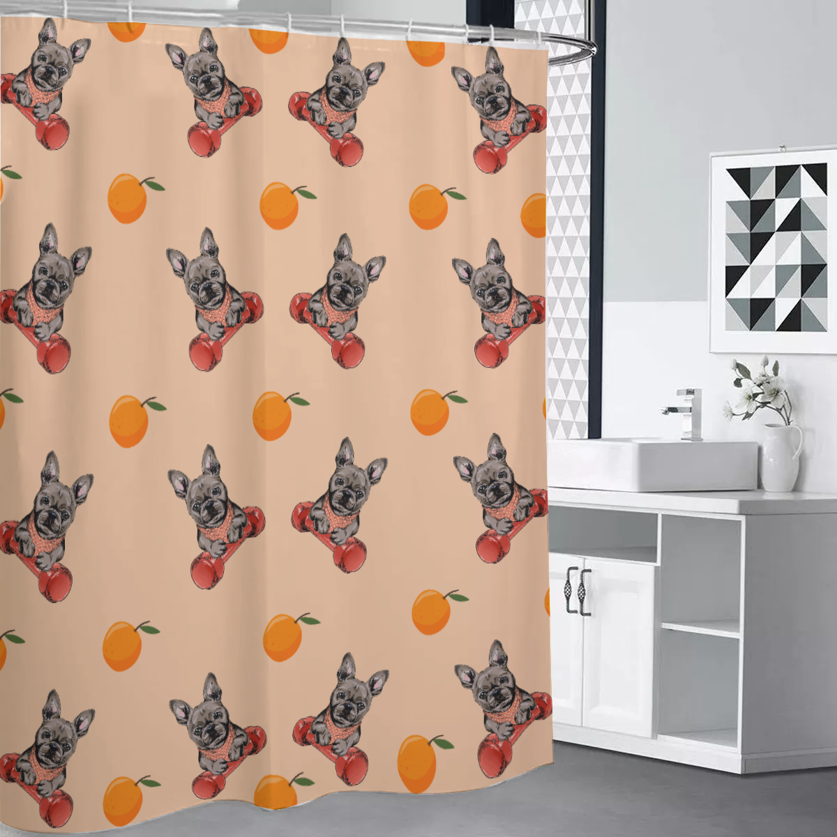 MAX - Shower Curtains - Frenchie Bulldog Shop