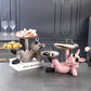 French Bulldog Sculpture with 2 Metal Tray Holder - Frenchie Bulldog Shop