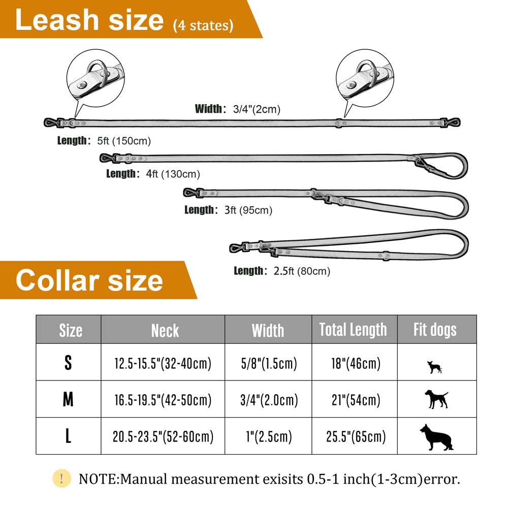 Custom Engraved French Bulldog Collar Leash Set (WJ72) - Frenchie Bulldog Shop