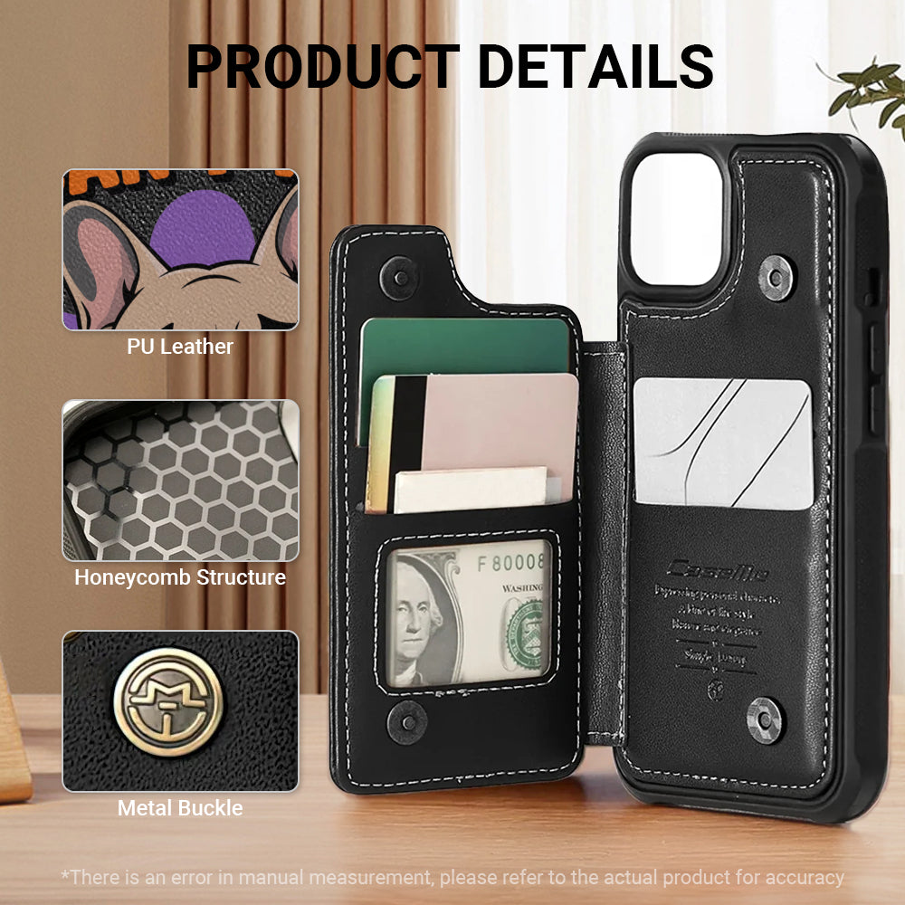 Ginger - Leather Wallet Case for for iPhone & Samsung