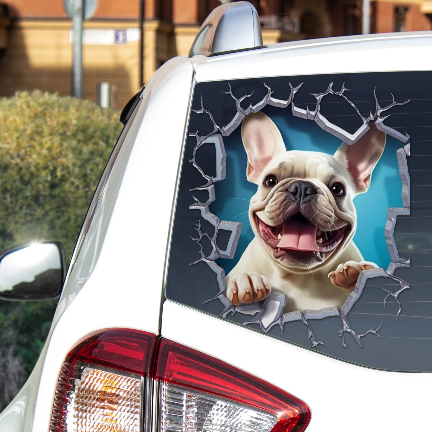 Frenchie Adore Car Sticker - Showcase Your Canine Affection