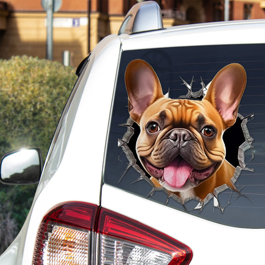 Frenchie Expressions Car Sticker - Share Your Canine Love