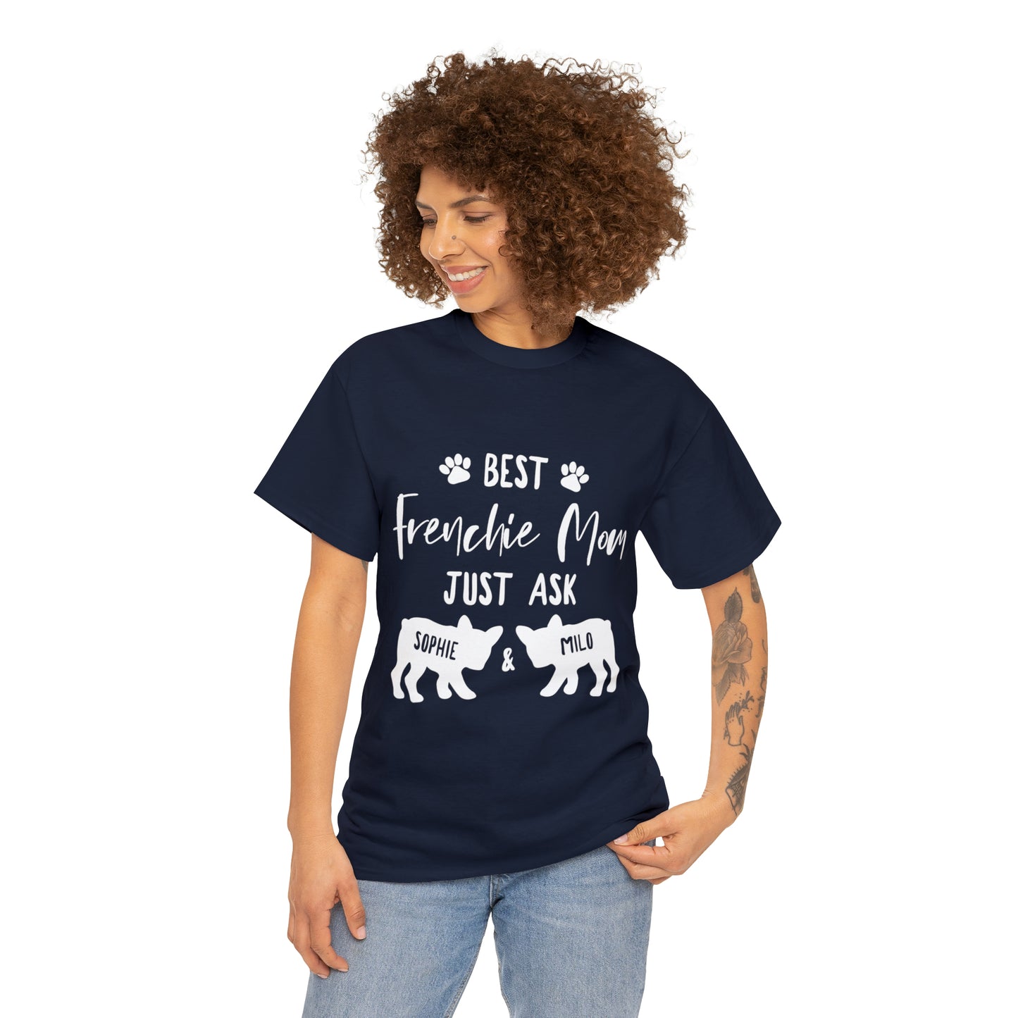 Ask my Frenchies - personalized T-shirt wit Frenchies names