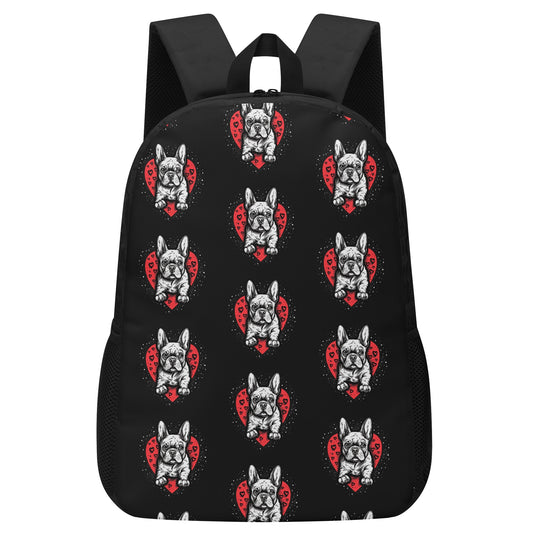 Frenchie Love - 17 Inch Laptop Backpack