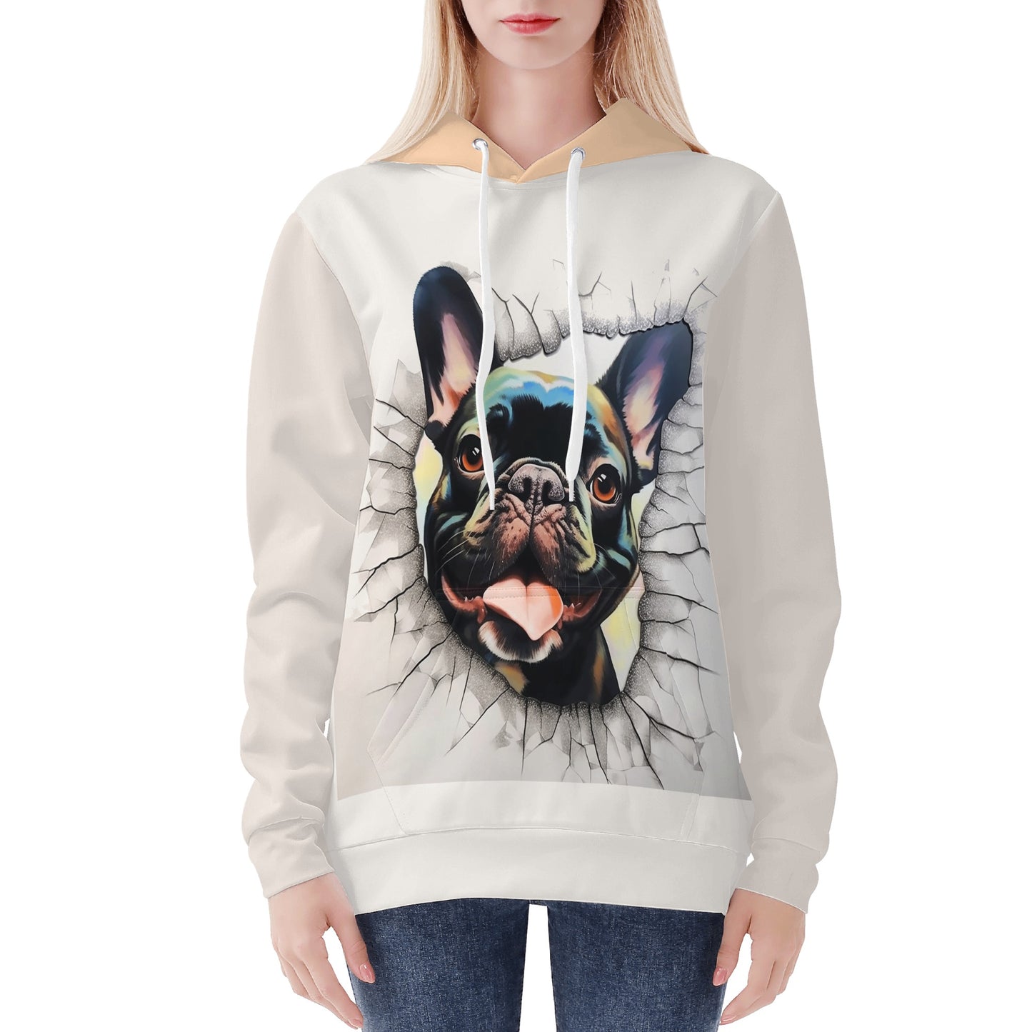 Smilling Frenchie - All Over Print Hoodie