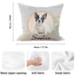 Frenchie name and image personalized pillow