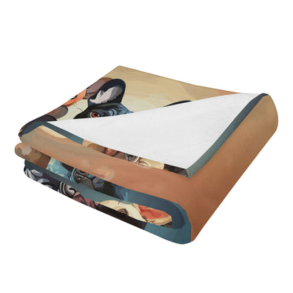 Couverture longue verticale en flanelle respirante, 4 tailles