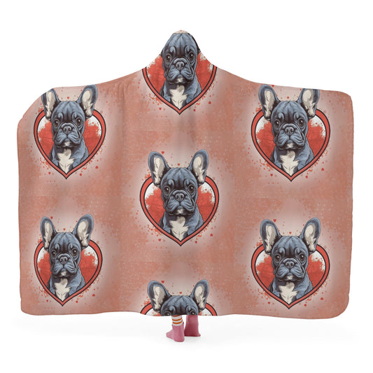 Frenchie Love - Hooded Blanket