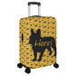 Custom Luggage Cover with Frenchie Name