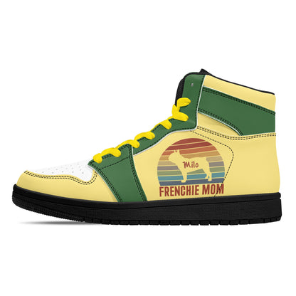 Nova - Custom High Top Leather Sneakers with frenchie name