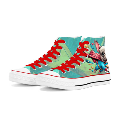 Super Frenchie - Classic High Top Canvas Shoes