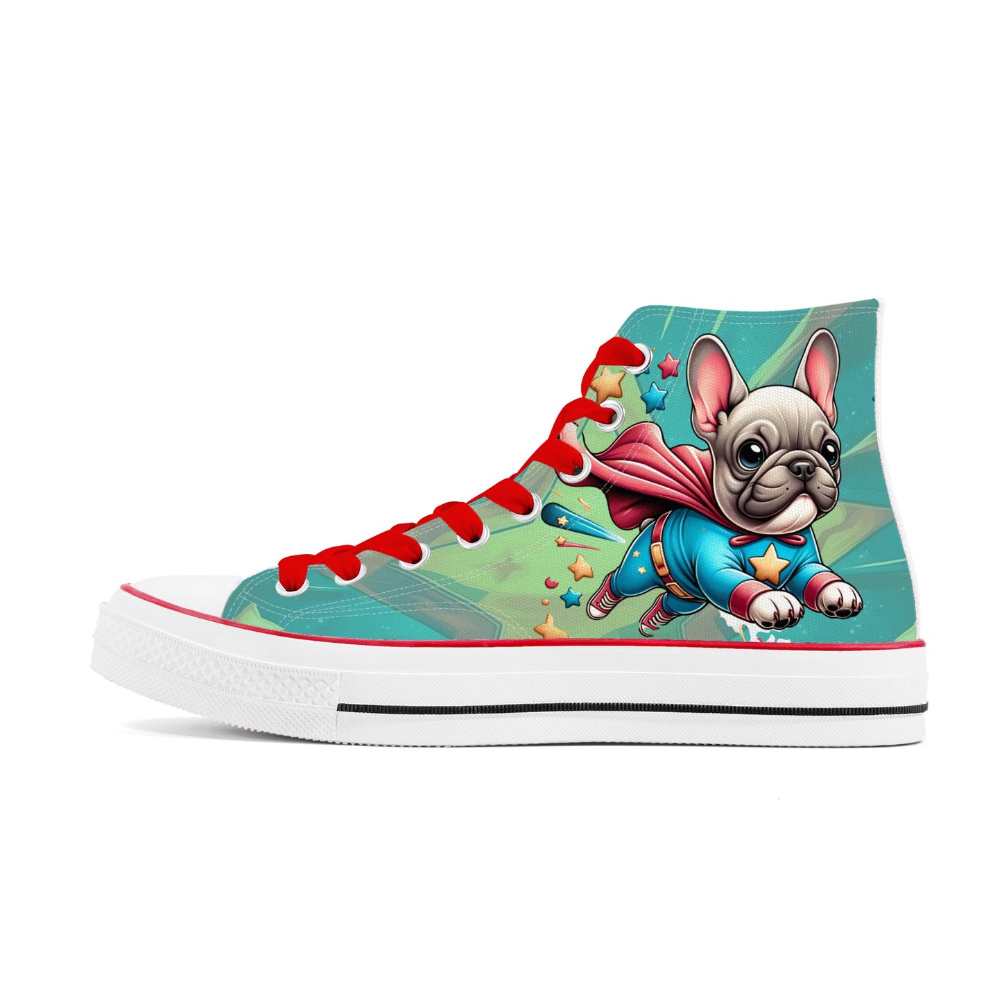 Super Frenchie - Classic High Top Canvas Shoes