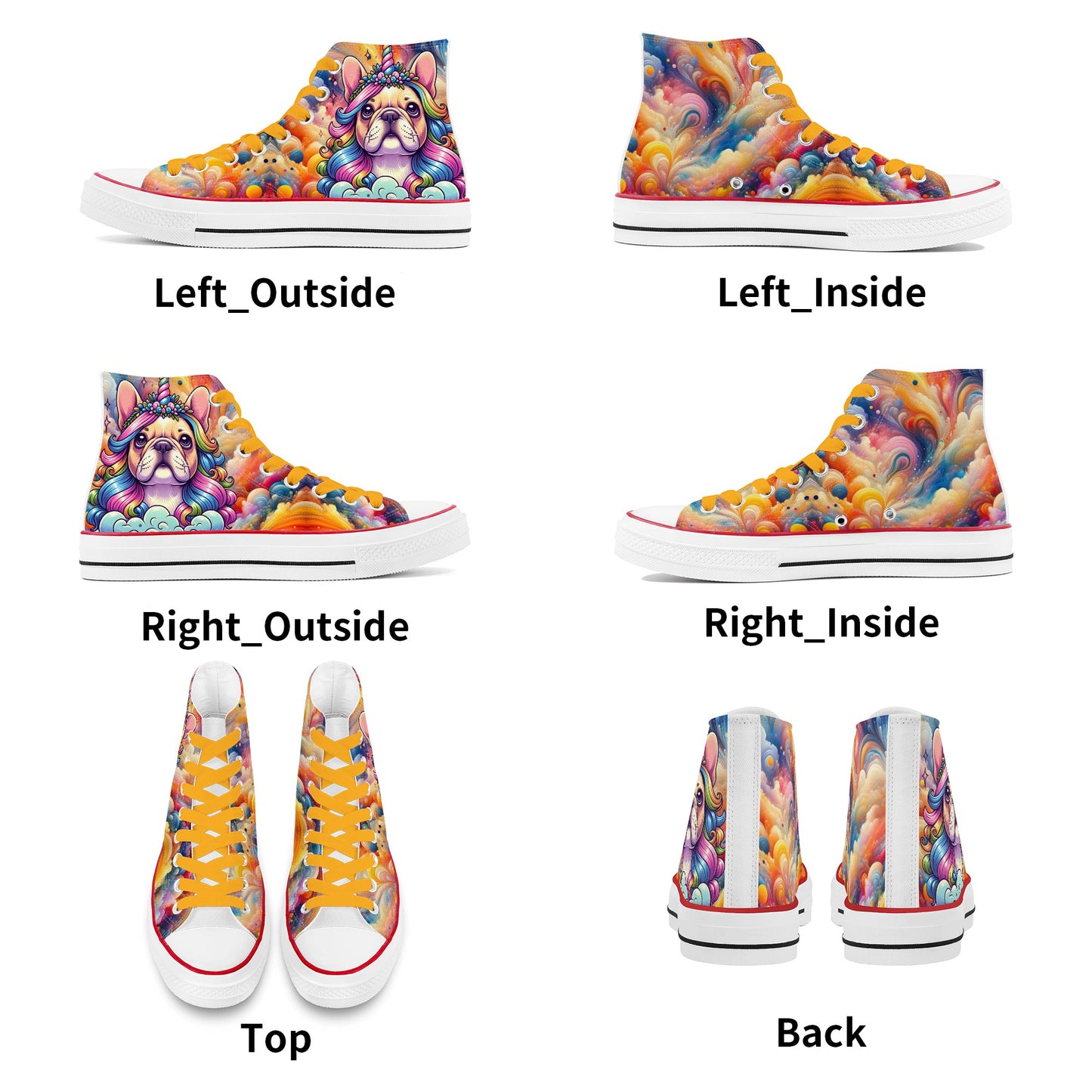 Unicorn vibes - Classic High Top Canvas Shoes