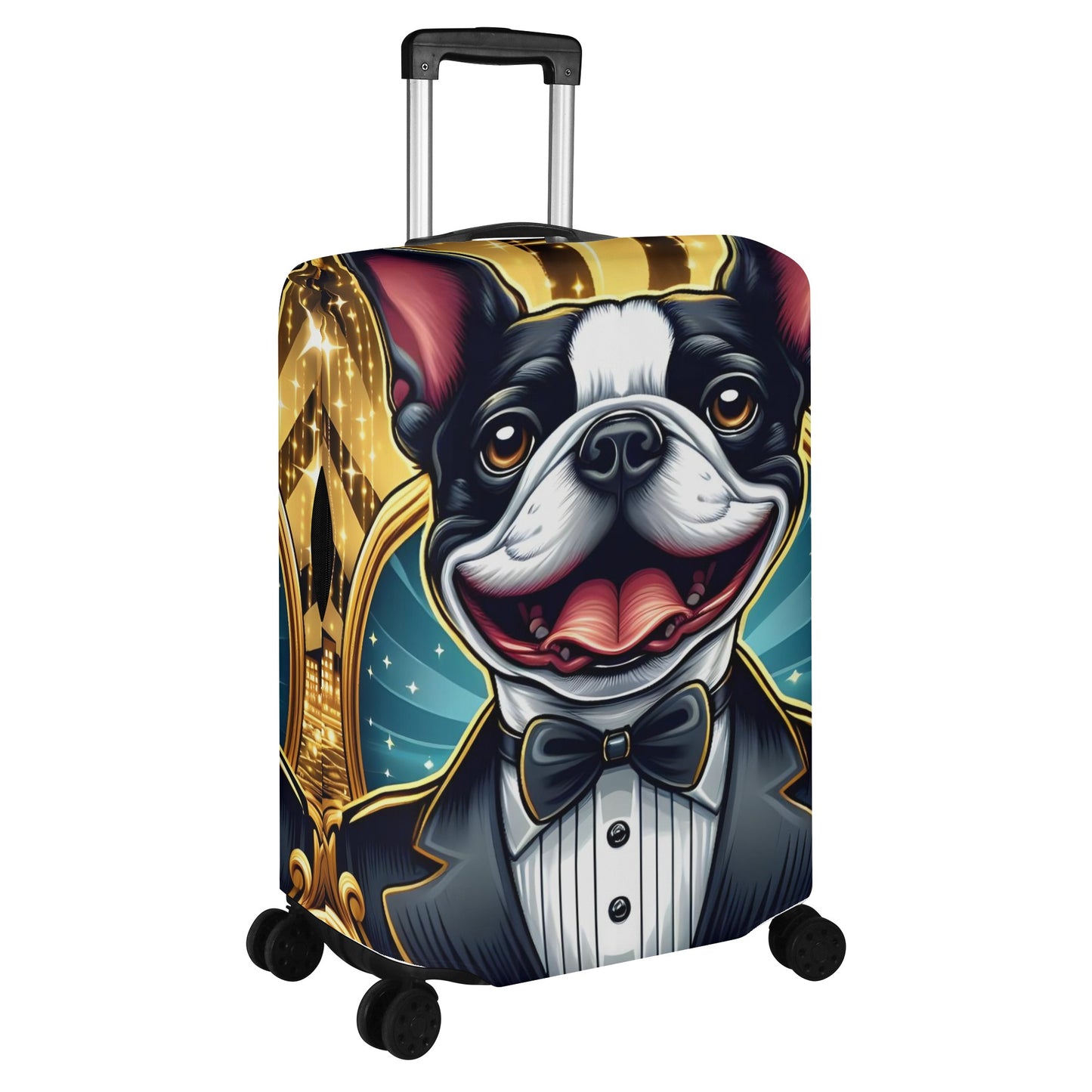 Milo - Luggage Cover for Boston Terrier lovers