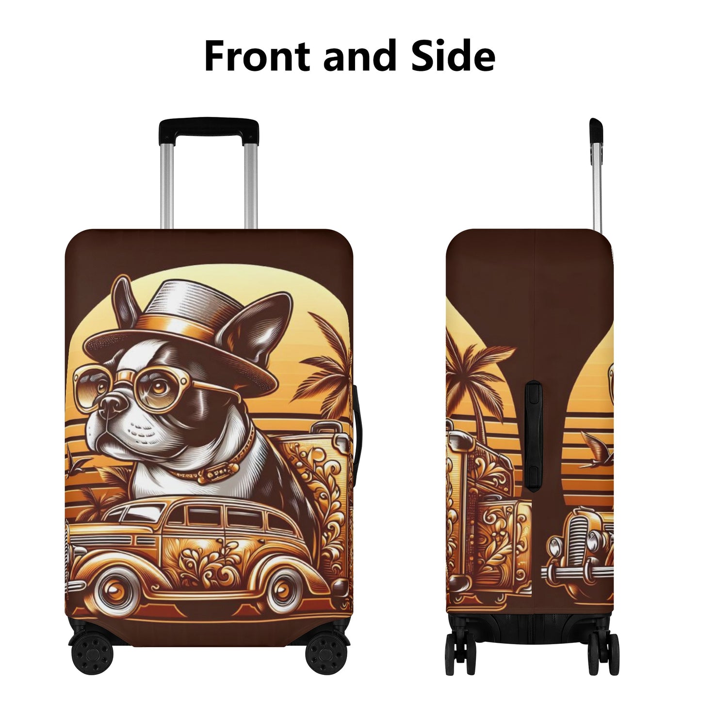 Theo - Luggage Cover for Boston Terrier lovers