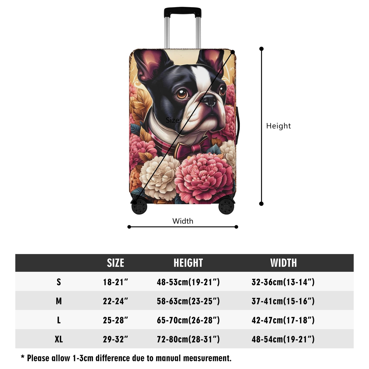Winnie  - Luggage Cover for Boston Terrier lovers