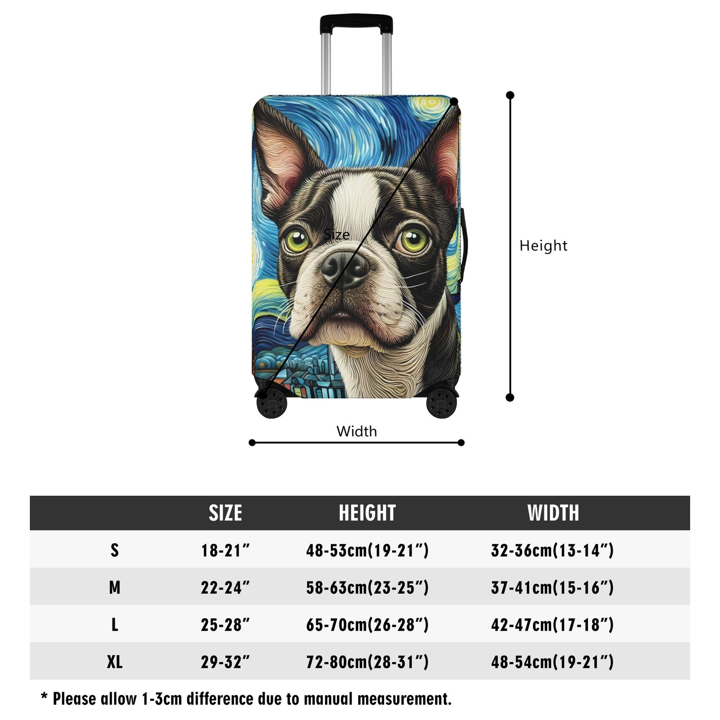Joey - Luggage Cover for Boston Terrier lovers