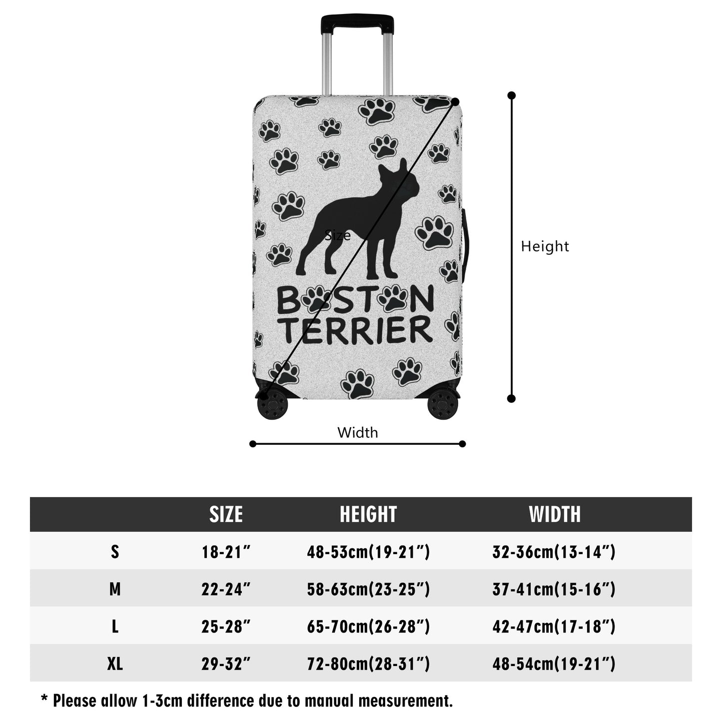 Molly - Luggage Cover for Boston Terrier lovers