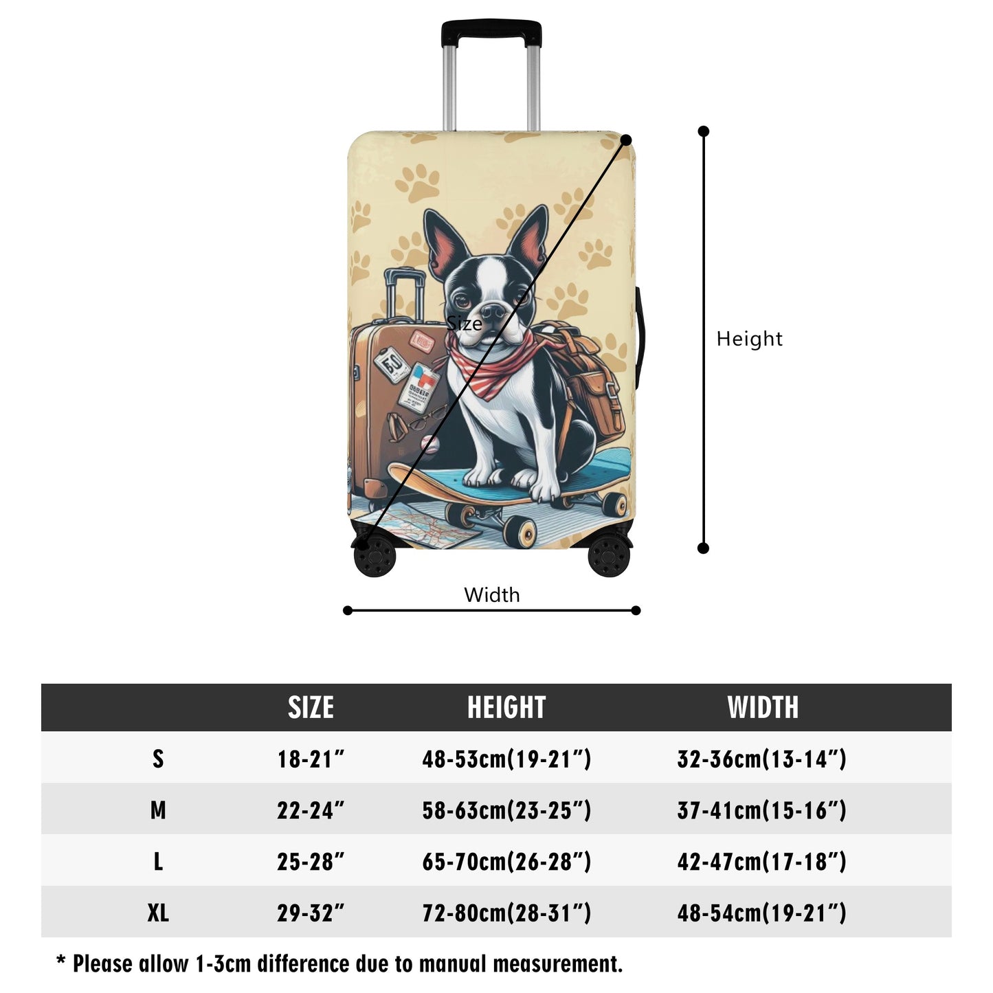 Birdie - Luggage Cover for Boston Terrier lovers