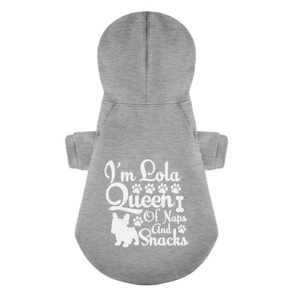 Sudadera con capucha personalizada de bulldog francés con frases divertidas y nombre personalizado: elegante, acogedora y de primera calidad, 100 % algodón.