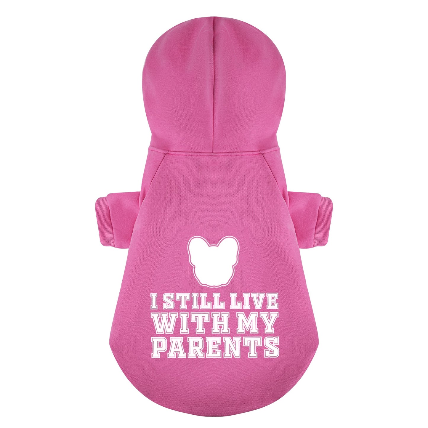 I still live with my parents - Personalized French Bulldog Hoodies with Funny Quotes – Stylish, Cozy, and Premium 100% Cotton