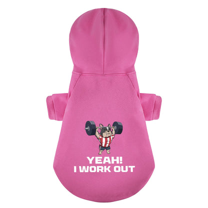 Yeah i Work out - Personalized French Bulldog Hoodies with Funny Quotes – Stylish, Cozy, and Premium 100% Cotton