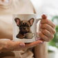 Endearing Frenchie Illustrated Mug - A Perfect Coffee Companion for Dog Lovers