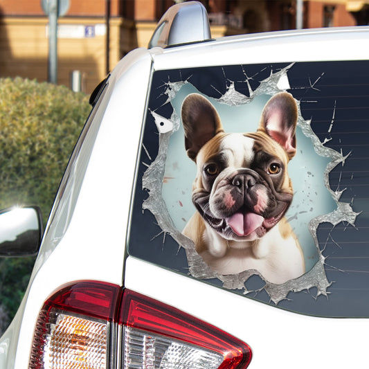 Frenchie Love Car Sticker - Show Your Passion for French Bulldogs