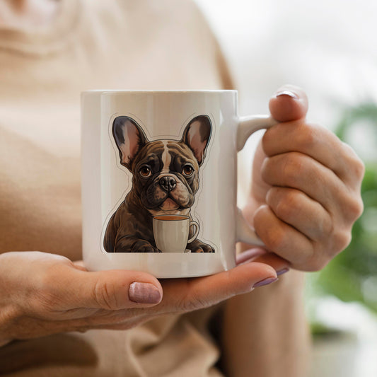 Delightful Frenchie Masterpiece Coffee Mug - A Must-Have for Dog Enthusiasts