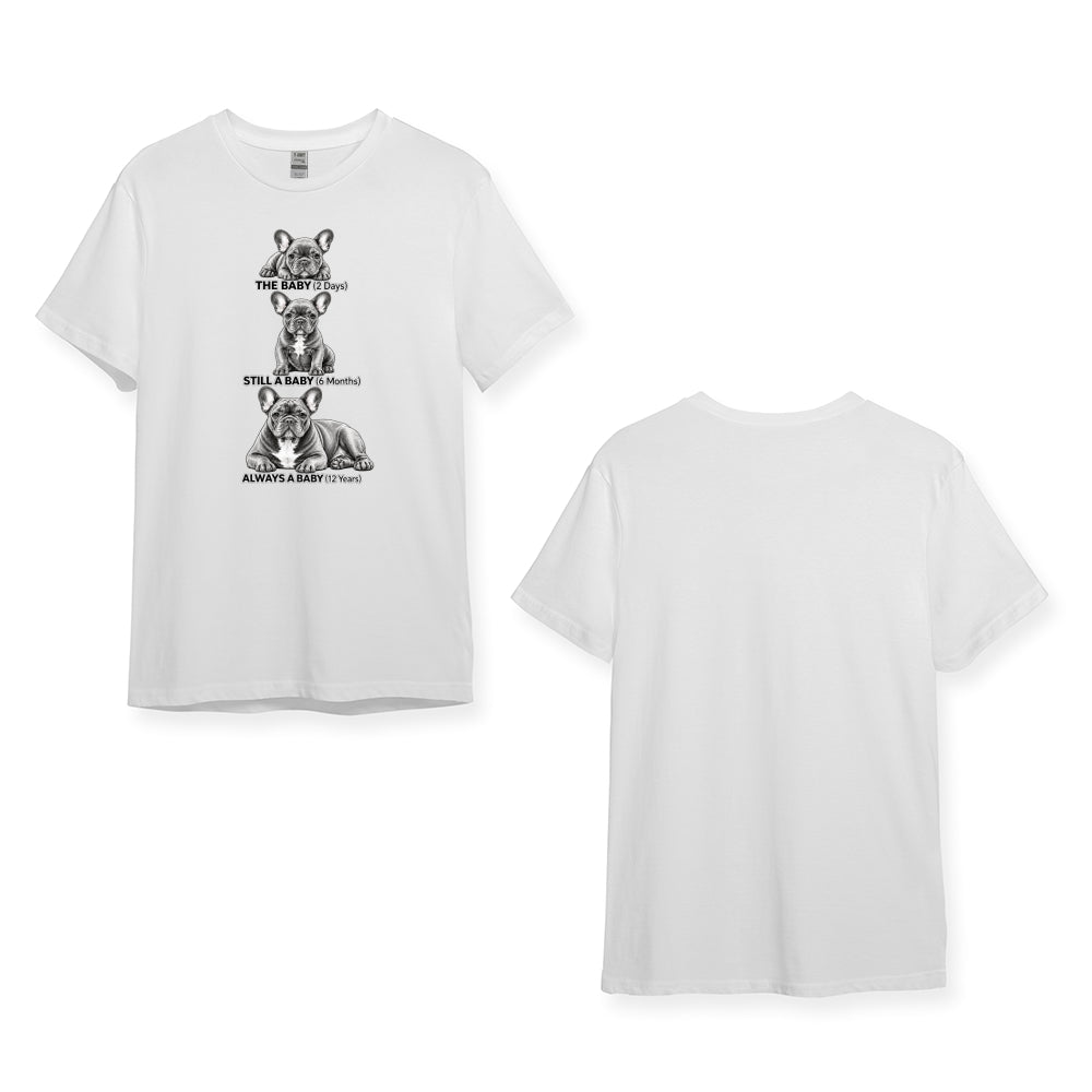 Forever My Baby Frenchie Tee – Cute French Bulldog Stages Graphic T-Shirt